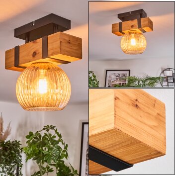 Sernadelo Plafoniera, Lampada a sfera Écru, Nero, 1-Luce