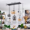 Apedo Lampadario a sospensione, Lampada a sfera, Lampada a sospensione Ambrato, Chiaro, Grigio fumo, 6-Luci