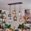Apedo Lampadario a sospensione, Lampada a sfera, Lampada a sospensione Ambrato, Chiaro, Grigio fumo, 6-Luci