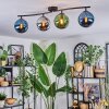 Gastor Plafoniera, Lampada a sfera Blu, Cromo, Verde, Grigio fumo, 4-Luci