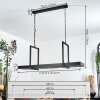 Genor Lampadario a sospensione, Lampada a sospensione LED Nero, Bianco, 1-Luce, Telecomando