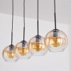 Koyoto Lampadario a sospensione, Lampada a sfera, Lampada a sospensione Ambrato, Chiaro, 4-Luci