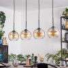 Koyoto Lampadario a sospensione, Lampada a sfera, Lampada a sospensione Ambrato, Chiaro, 4-Luci