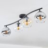 Koyoto Plafoniera, Lampada a sfera Ambrato, Chiaro, Grigio fumo, 4-Luci