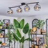 Koyoto Plafoniera, Lampada a sfera Cromo, Chiaro, Grigio fumo, 4-Luci