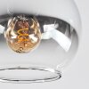 Koyoto Plafoniera, Lampada a sfera Cromo, Chiaro, Grigio fumo, 4-Luci