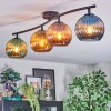 Koyoto Plafoniera, Lampada a sfera Blu, Oro, Verde, Ramato, 4-Luci