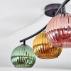 Koyoto Plafoniera, Lampada a sfera Blu, Oro, Verde, Ramato, 4-Luci