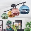 Koyoto Plafoniera, Lampada a sfera Blu, Oro, Verde, Ramato, 4-Luci