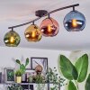 Koyoto Plafoniera, Lampada a sfera Blu, Oro, Verde, Ramato, 4-Luci