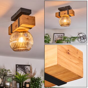 Sernadelo Plafoniera, Lampada a sfera Écru, Nero, 1-Luce