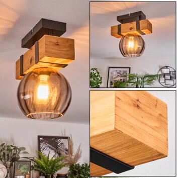 Sernadelo Plafoniera, Lampada a sfera Écru, Nero, 1-Luce