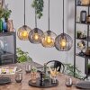 Koyoto Lampadario a sospensione, Lampada a sfera, Lampada a sospensione Ambrato, Grigio fumo, 4-Luci