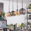 Koyoto Lampadario a sospensione, Lampada a sfera, Lampada a sospensione Ambrato, Grigio fumo, 4-Luci