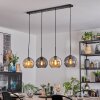 Koyoto Lampadario a sospensione, Lampada a sfera, Lampada a sospensione Ambrato, Grigio fumo, 4-Luci