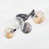 Chehalis Plafoniera, Lampada a sfera Ambrato, Chiaro, Grigio fumo, 4-Luci