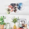 Chehalis Plafoniera, Lampada a sfera Blu, Cromo, Verde, Chiaro, Ramato, Grigio fumo, 4-Luci