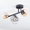Chehalis Plafoniera, Lampada a sfera Ambrato, Chiaro, Grigio fumo, 3-Luci