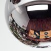 Chehalis Plafoniera, Lampada a sfera Cromo, Grigio fumo, 3-Luci