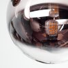 Chehalis Plafoniera, Lampada a sfera Cromo, Chiaro, Grigio fumo, 3-Luci