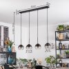 Koyoto Lampadario a sospensione, Lampada a sfera, Lampada a sospensione Chiaro, Grigio fumo, 4-Luci