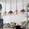 Koyoto Lampadario a sospensione, Lampada a sfera, Lampada a sospensione Ambrato, Chiaro, Grigio fumo, 4-Luci
