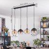 Koyoto Lampadario a sospensione, Lampada a sfera, Lampada a sospensione Ambrato, Chiaro, Grigio fumo, 4-Luci