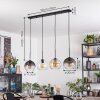 Koyoto Lampadario a sospensione, Lampada a sfera, Lampada a sospensione Ambrato, Chiaro, Grigio fumo, 4-Luci