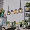 Koyoto Lampadario a sospensione, Lampada a sfera, Lampada a sospensione Ambrato, Chiaro, Grigio fumo, 4-Luci