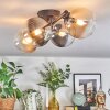 Chehalis Plafoniera, Lampada a sfera Ambrato, Chiaro, Grigio fumo, 4-Luci