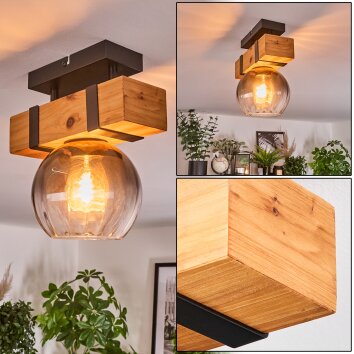 Sernadelo Plafoniera, Lampada a sfera Écru, Nero, 1-Luce