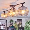 Koyoto Plafoniera, Lampada a sfera Ambrato, Chiaro, Grigio fumo, 4-Luci