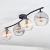 Koyoto Plafoniera, Lampada a sfera Ambrato, Chiaro, Grigio fumo, 4-Luci