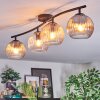 Koyoto Plafoniera, Lampada a sfera Ambrato, Chiaro, Grigio fumo, 4-Luci