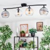 Koyoto Plafoniera, Lampada a sfera Ambrato, Chiaro, Grigio fumo, 4-Luci