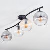 Koyoto Plafoniera, Lampada a sfera Ambrato, Chiaro, Grigio fumo, 4-Luci