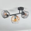 Ripoll Plafoniera, Lampada a sfera Ambrato, Chiaro, Grigio fumo, 3-Luci