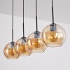 Koyoto Lampadario a sospensione, Lampada a sfera, Lampada a sospensione Ambrato, 4-Luci