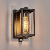 Portalis Lampada da parete per esterno, Applique Nero, 1-Luce, Sensori di movimento