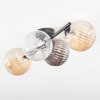 Chehalis Plafoniera, Lampada a sfera Ambrato, Chiaro, Grigio fumo, 4-Luci