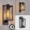 Tourega Lampada da parete per esterno, Applique Nero, 1-Luce, Sensori di movimento