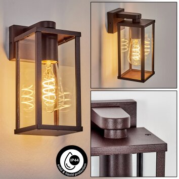 Tourega Lampada da parete per esterno, Applique Marrone, Ruggine, 1-Luce
