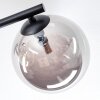 Chehalis Plafoniera, Lampada a sfera Ambrato, Grigio fumo, 3-Luci
