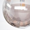 Chehalis Plafoniera, Lampada a sfera Ambrato, Grigio fumo, 3-Luci