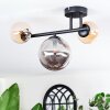 Chehalis Plafoniera, Lampada a sfera Ambrato, Grigio fumo, 3-Luci