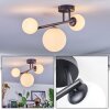 Chehalis Plafoniera, Lampada a sfera Bianco, 3-Luci