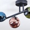 Chehalis Plafoniera, Lampada a sfera Blu, Verde, Ramato, 3-Luci