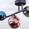 Chehalis Plafoniera, Lampada a sfera Blu, Verde, Ramato, 3-Luci