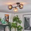 Koyoto Plafoniera, Lampada a sfera Ambrato, Chiaro, Grigio fumo, 3-Luci