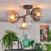 Koyoto Plafoniera, Lampada a sfera Ambrato, Chiaro, Grigio fumo, 3-Luci